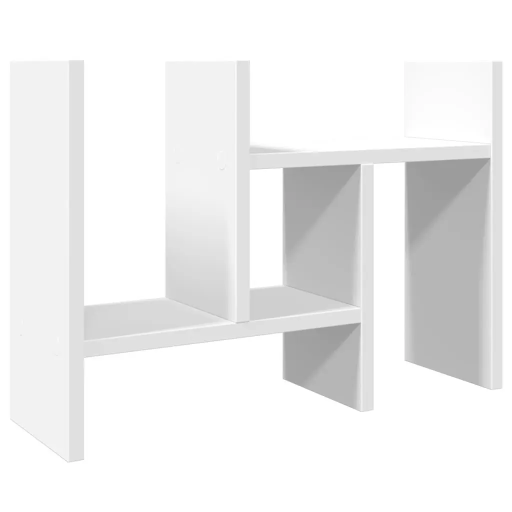Desk Organiser White 34.5x15.5x35.5 cm Engineered Wood Storage Shelf Filing