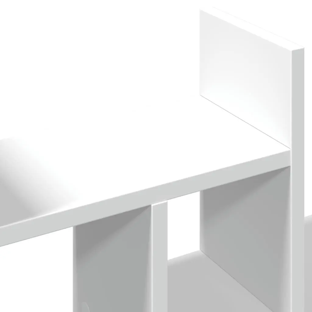 Desk Organiser White 34.5x15.5x35.5 cm Engineered Wood Storage Shelf Filing