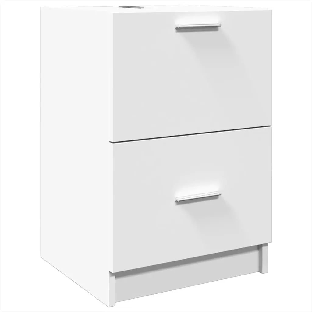 Bathroom Vanity Unit Under Sink Cabinet 40x37x59cm White Storage Drawer