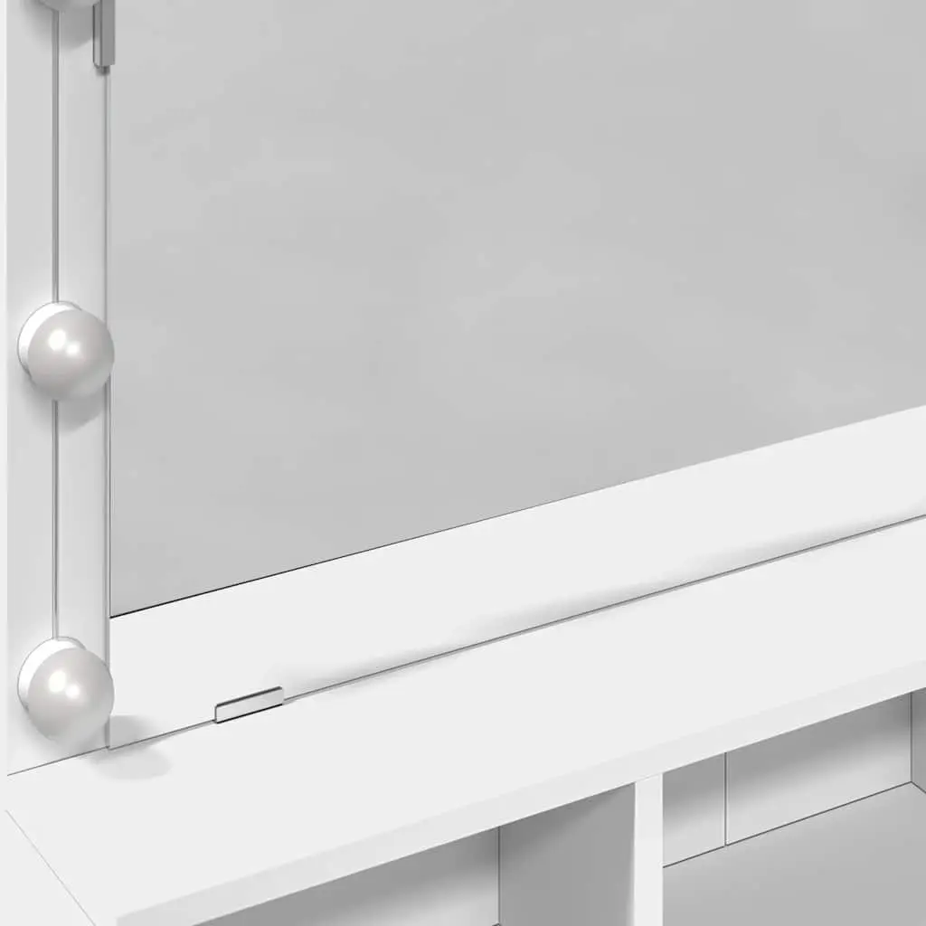 White Dressing Table with LED Lighting