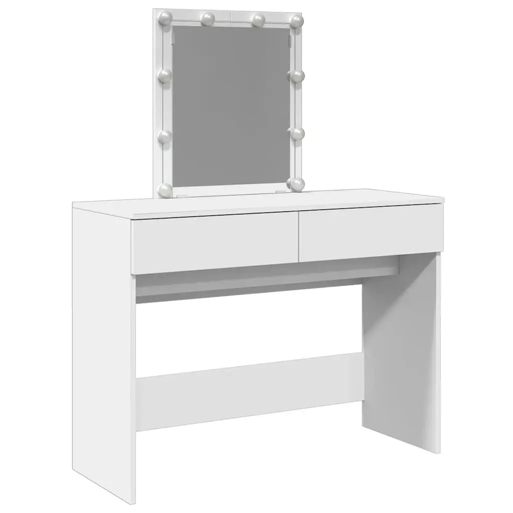 Dressing Table with LED Mirror and Drawer Storage