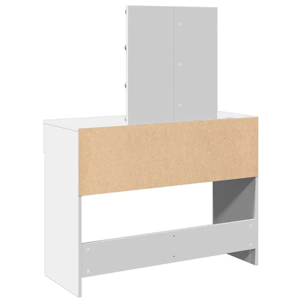 Dressing Table with LED Mirror and Drawer Storage