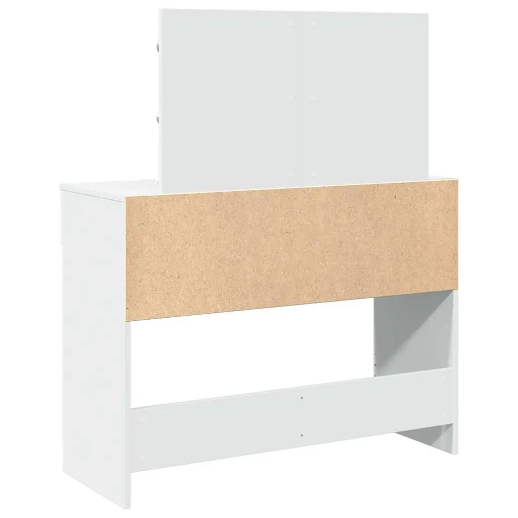 Dressing Table LED Mirror White Bedroom Vanity 2 Drawers Storage Desk