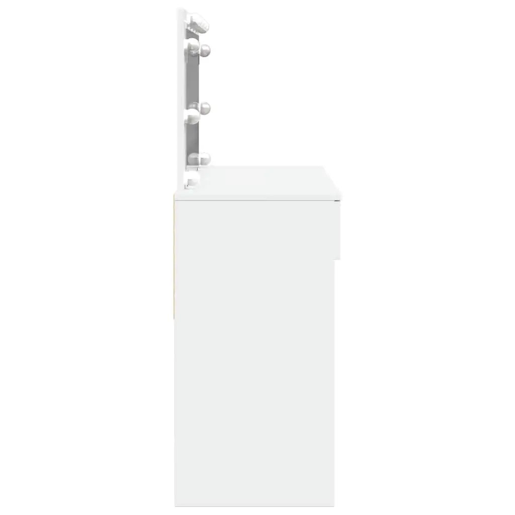 Dressing Table LED Mirror White Bedroom Vanity 2 Drawers Storage Desk