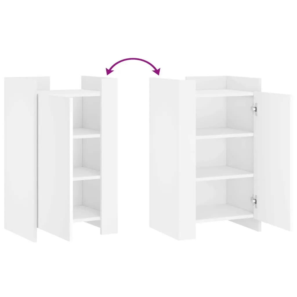 Sideboard Storage Cabinet 45x35x75 cm Engineered Wood White