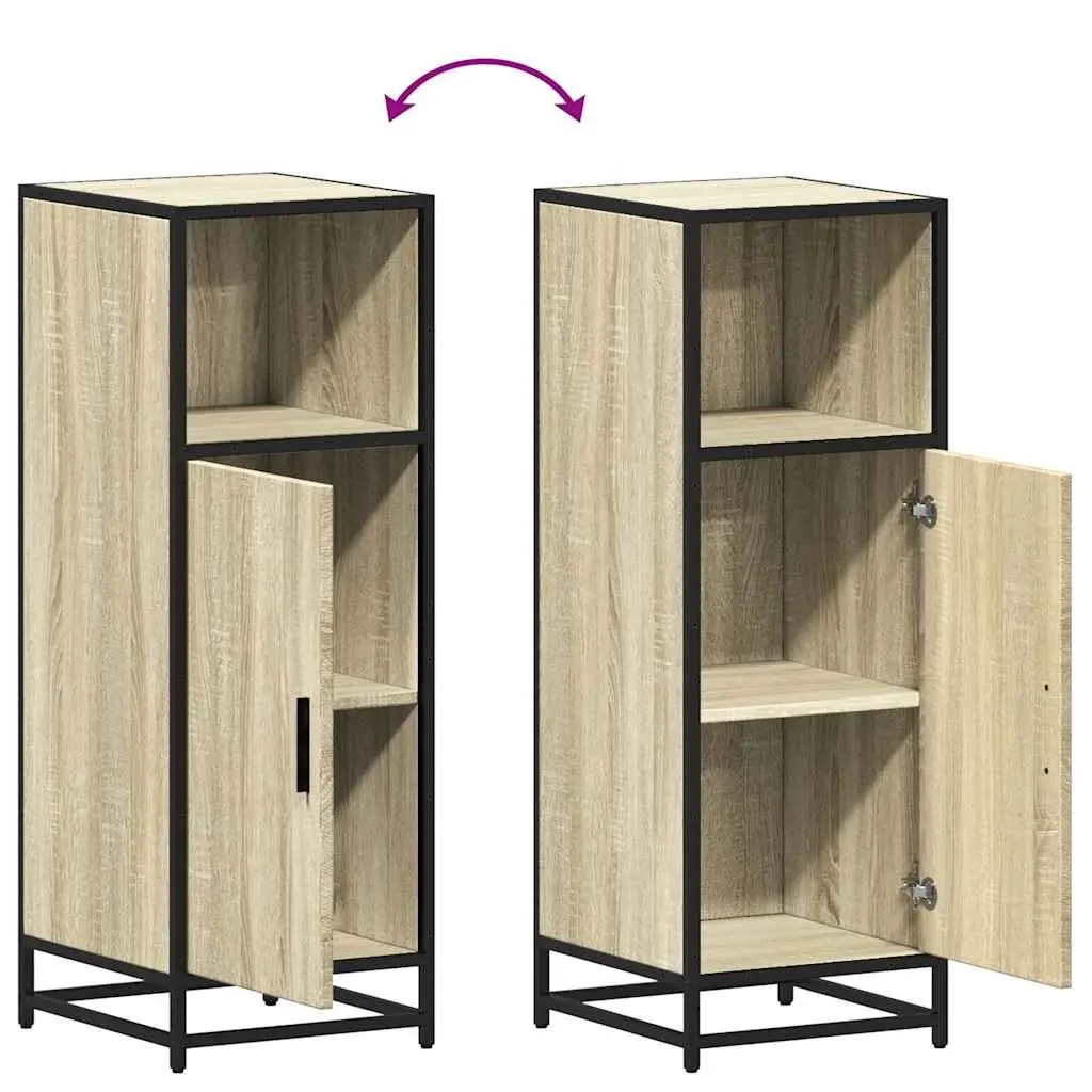 Bathroom Cabinet Storage 35x37.5x100cm Engineered Wood Brown Sonoma Oak
