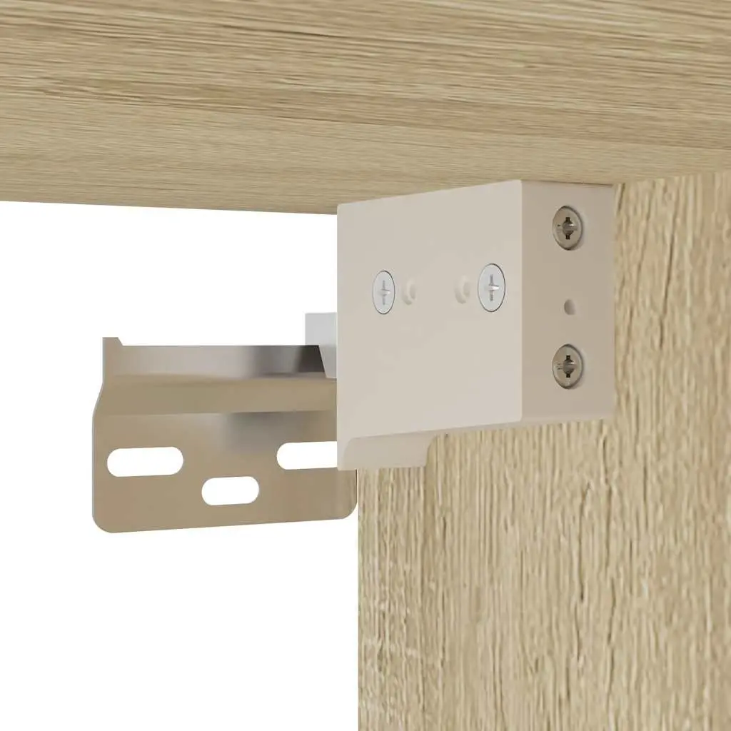 Bathroom Mirror Cabinet Wall-Mounted Storage Unit 65W x 20D x 60H cm Brown Engineered Wood