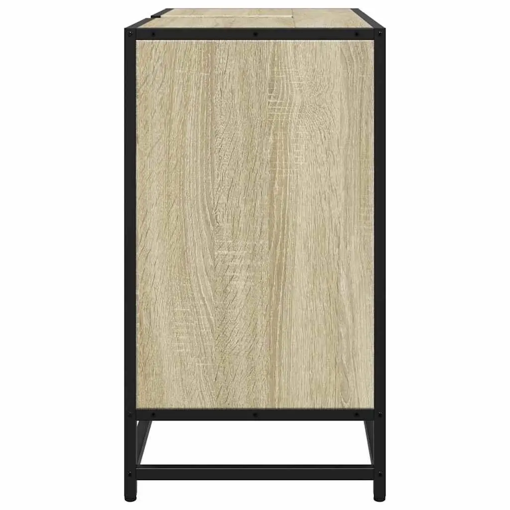 Bathroom Sink Cabinet Engineered Wood Storage Brown 65x33x60cm