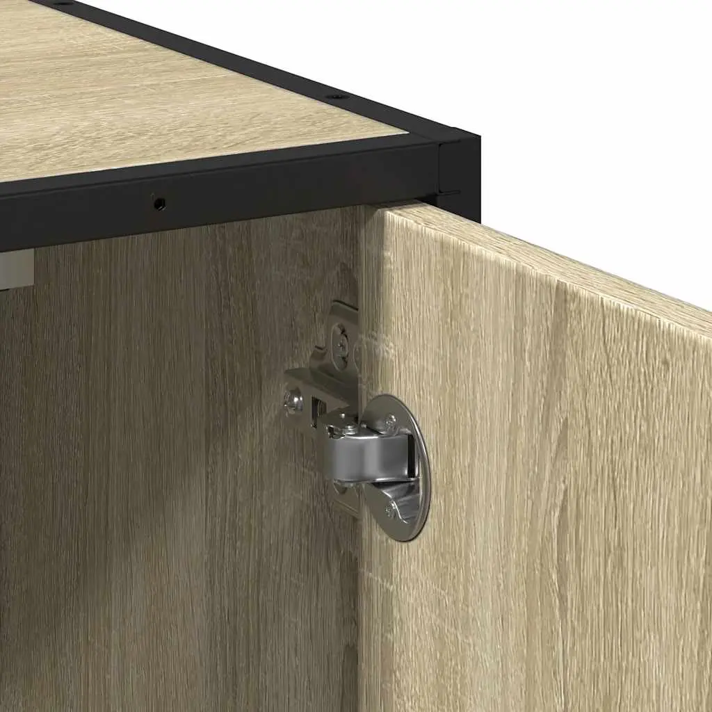 Bathroom Sink Cabinet Engineered Wood Storage Brown 65x33x60cm
