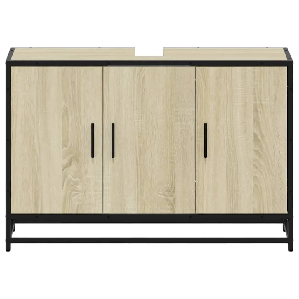 Bathroom Sink Cabinet Storage 90x33x60cm Brown Engineered Wood