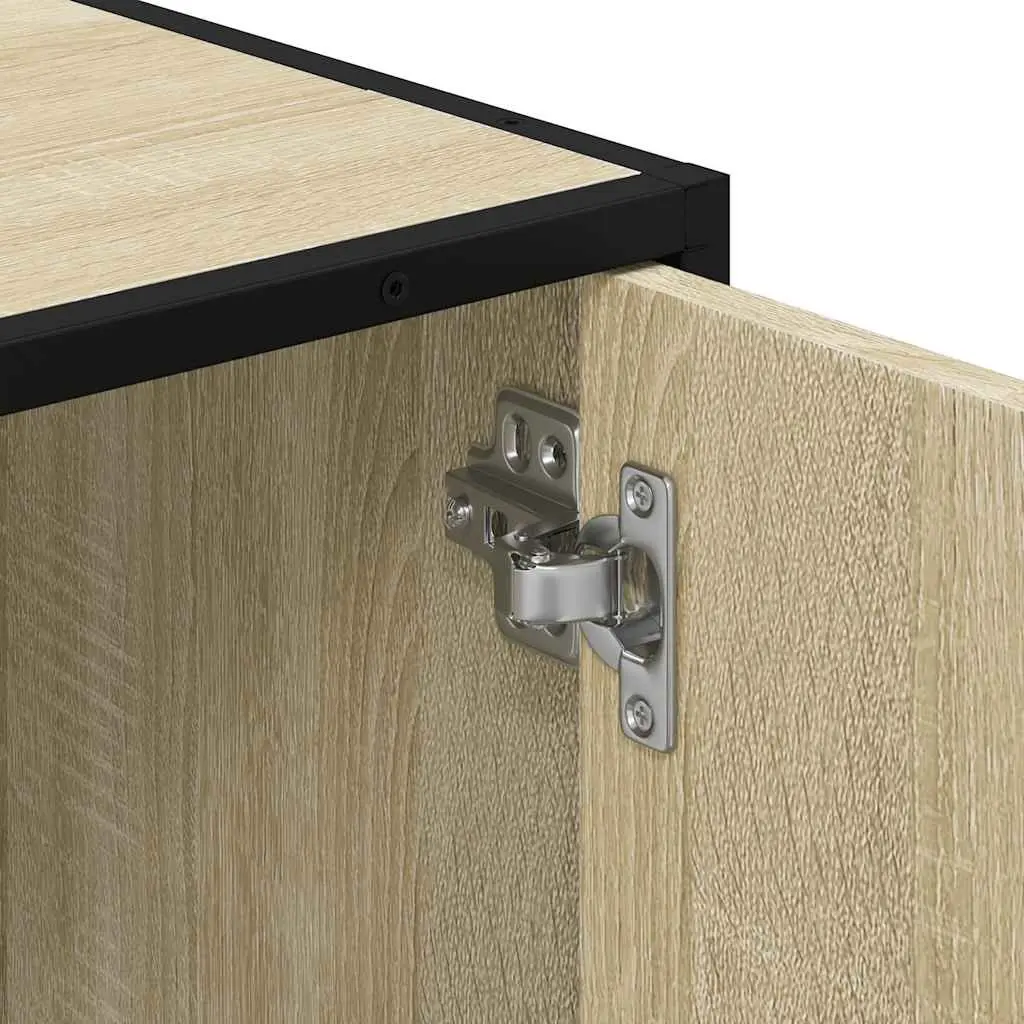 Bathroom Sink Cabinet Storage 65x33x60 cm Brown Engineered Wood Vanity Unit