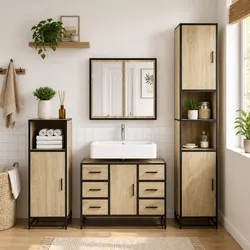 Sonoma Oak Vanity: Durable and Stylish Bathroom Storage