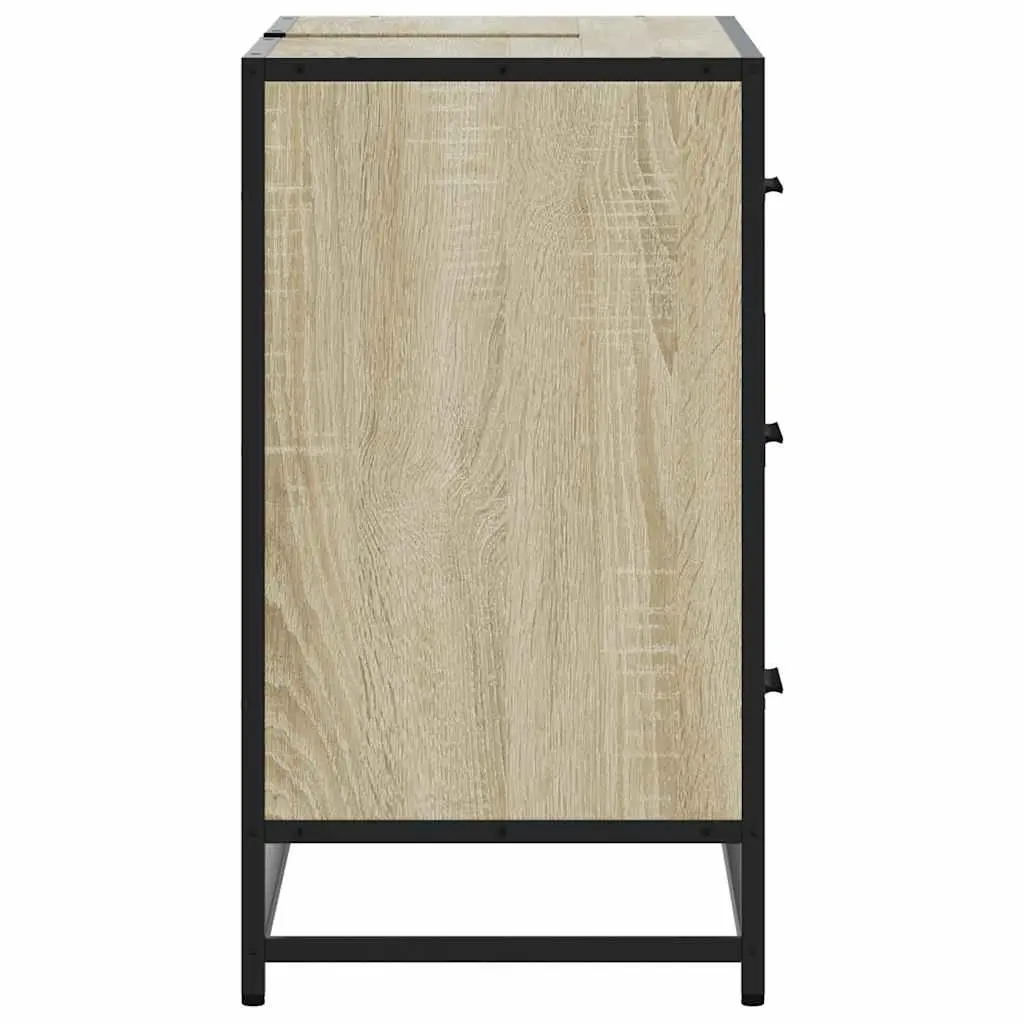 Bathroom Sink Cabinet Engineered Wood Storage 80x33x60cm Brown