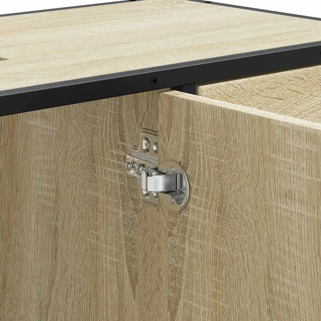 Bathroom Sink Cabinet Engineered Wood Storage 80x33x60cm Brown