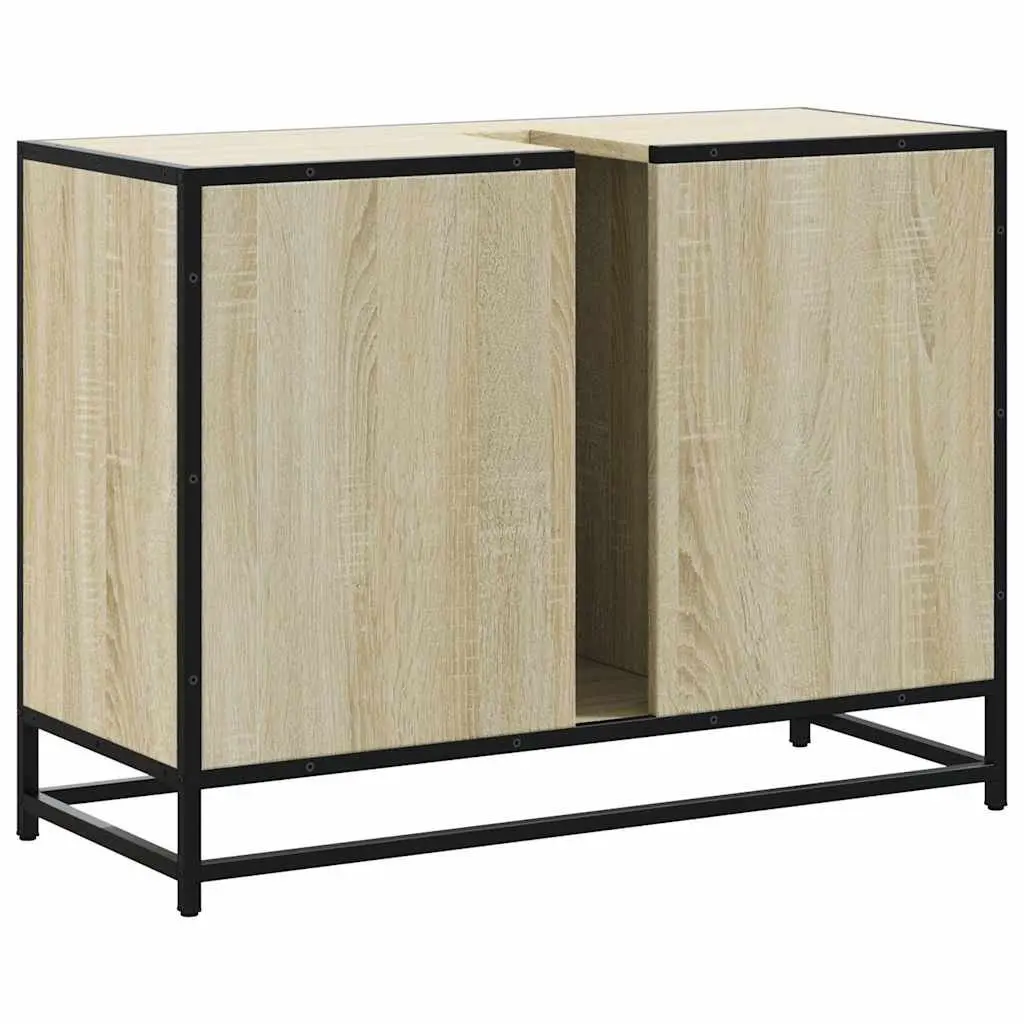 Bathroom Sink Cabinet Engineered Wood Storage 80x33x60 cm Brown