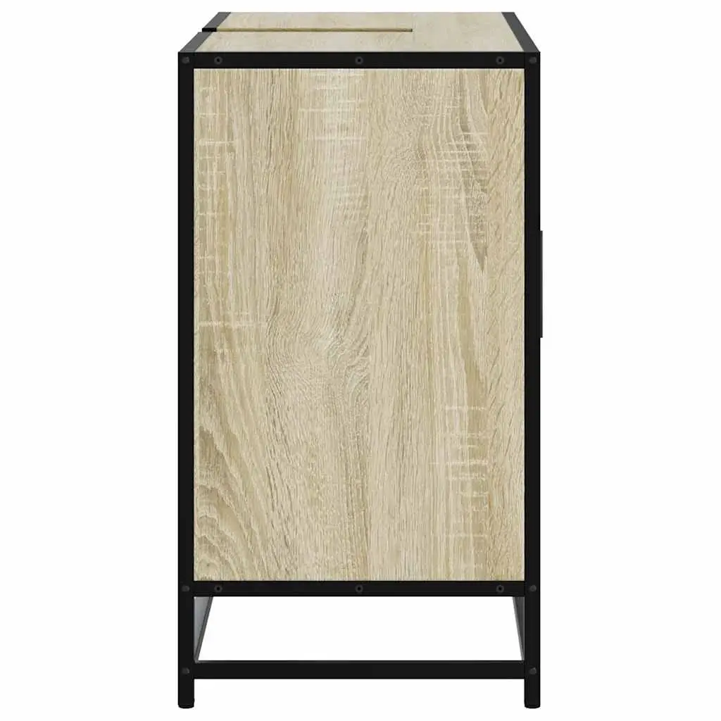 Bathroom Sink Cabinet Engineered Wood Storage 80x33x60 cm Brown