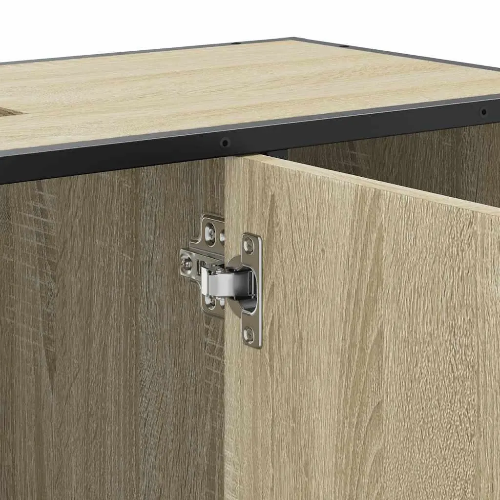 Bathroom Sink Cabinet Engineered Wood Storage 80x33x60 cm Brown