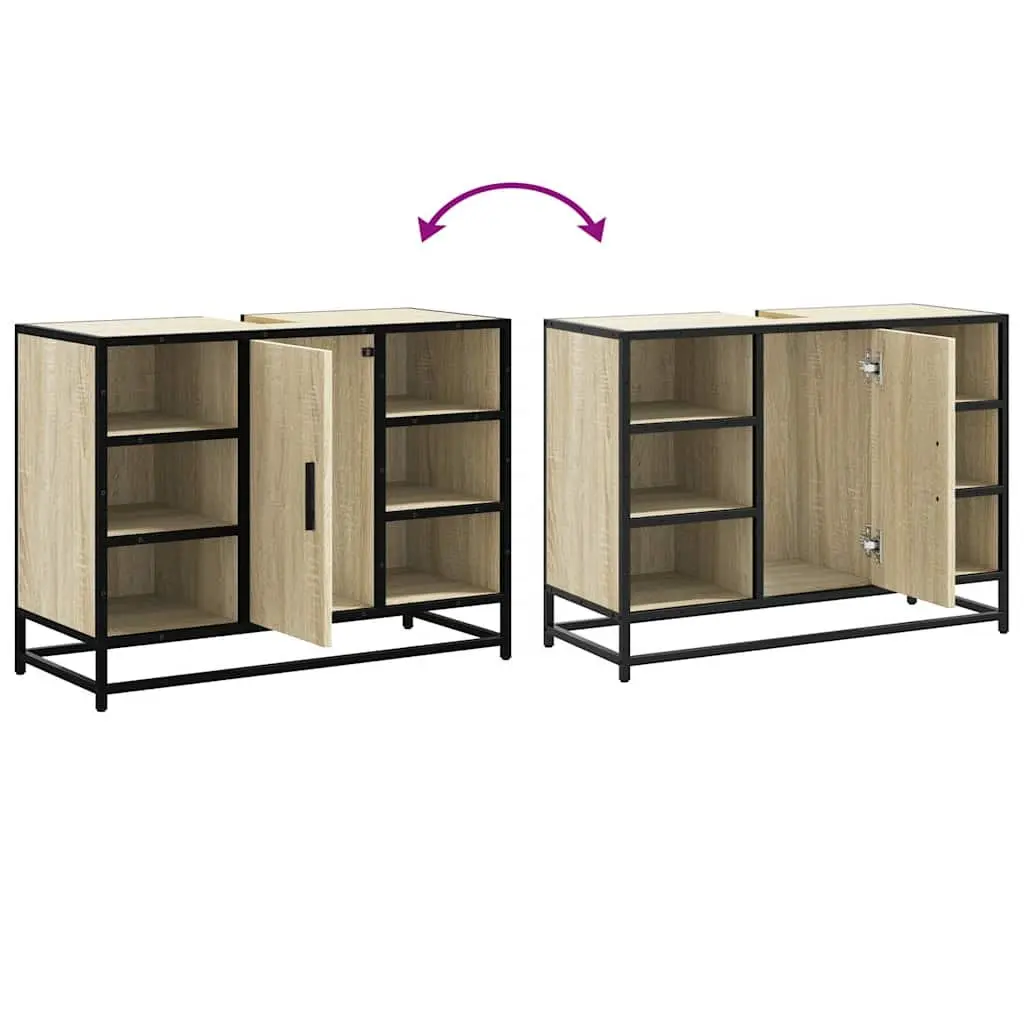 Bathroom Sink Cabinet Engineered Wood Storage 80x33x60 cm Brown