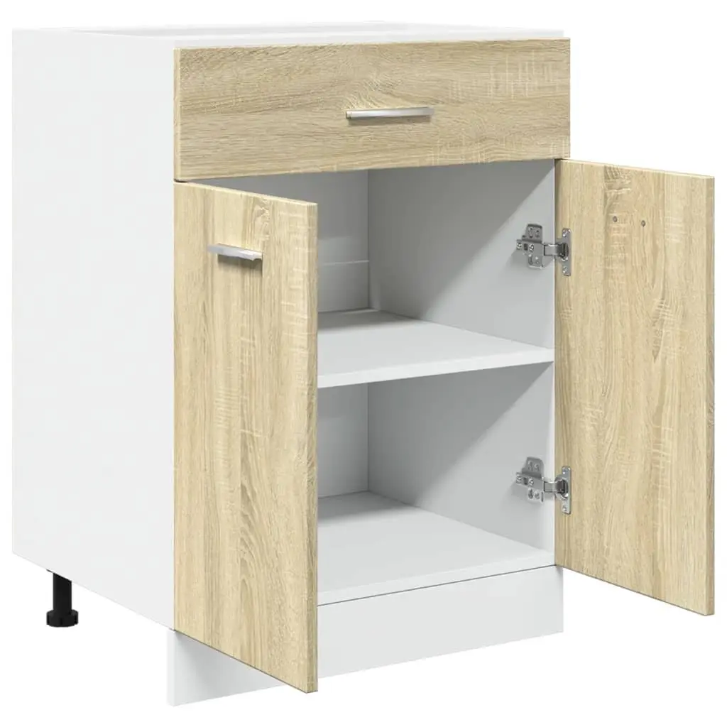 Kitchen Storage Cabinet with Drawer and Shelves