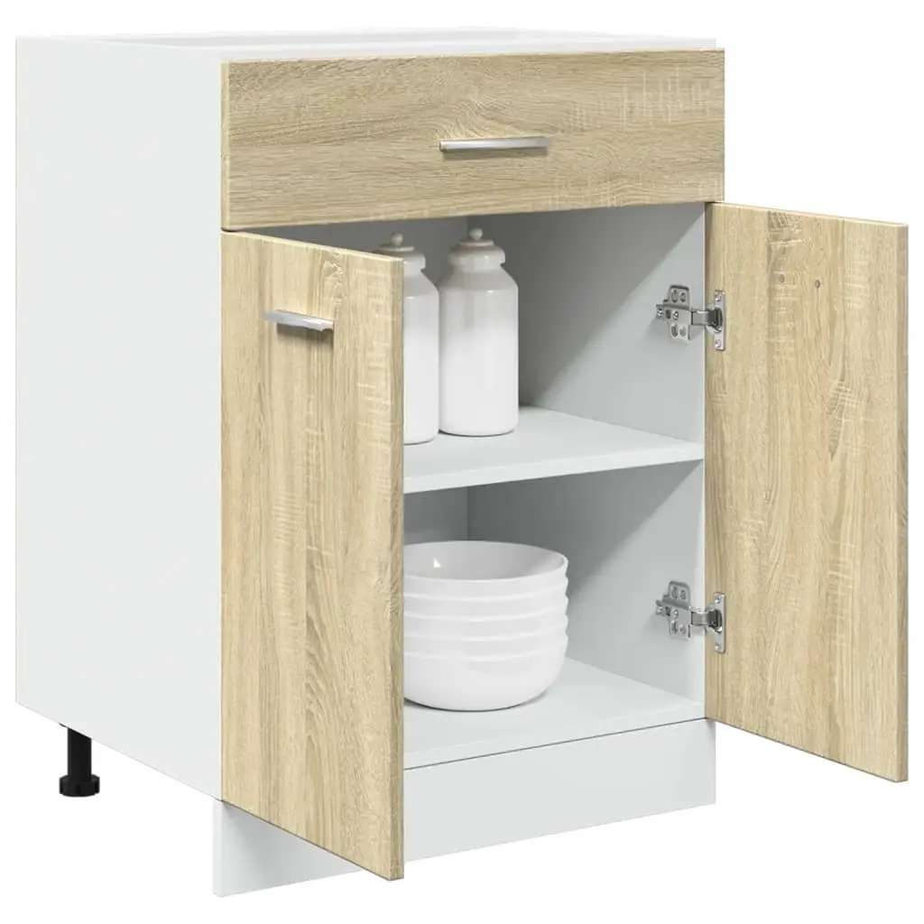 Kitchen Storage Cabinet with Drawer and Shelves