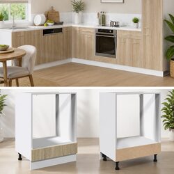 Oven Cabinet Kitchen Storage Unit Brown Engineered Wood 60x46x81.5cm Compact