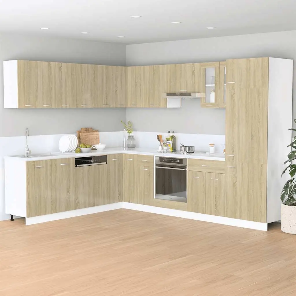 Oven Cabinet Kitchen Storage Unit Brown Engineered Wood 60x46x81.5cm