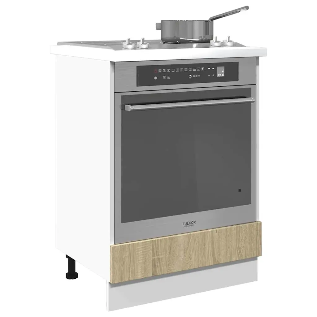 Oven Cabinet Kitchen Storage Unit Brown Engineered Wood 60x46x81.5cm