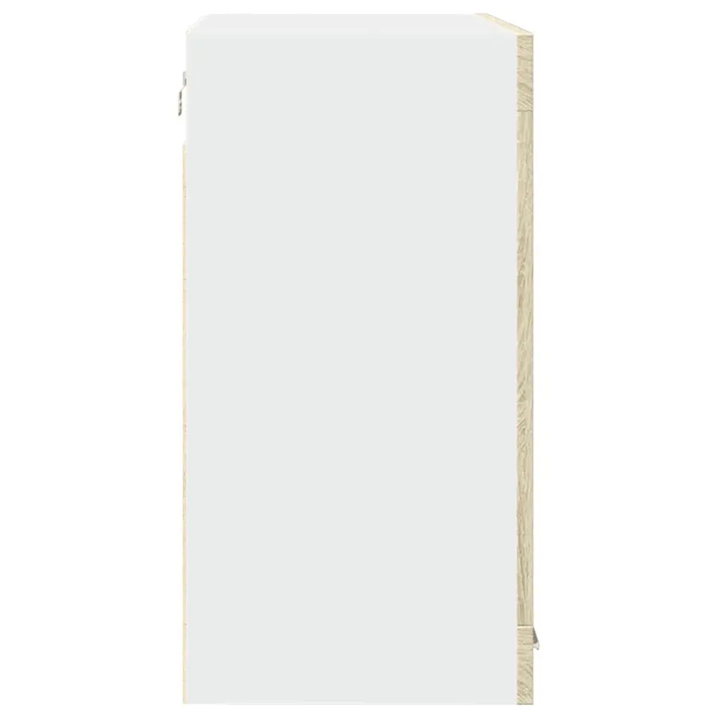 Hanging Glass Cabinet Kitchen Storage Wall Mounted 80x31x60cm Brown