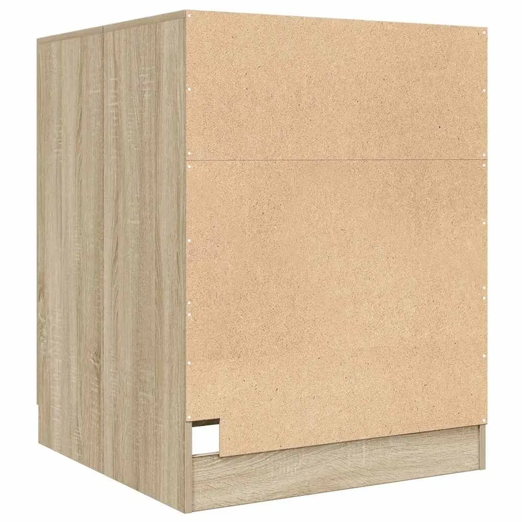 Washing Machine Cabinet Storage Unit Laundry Room Organizer 71cm Sonoma Oak