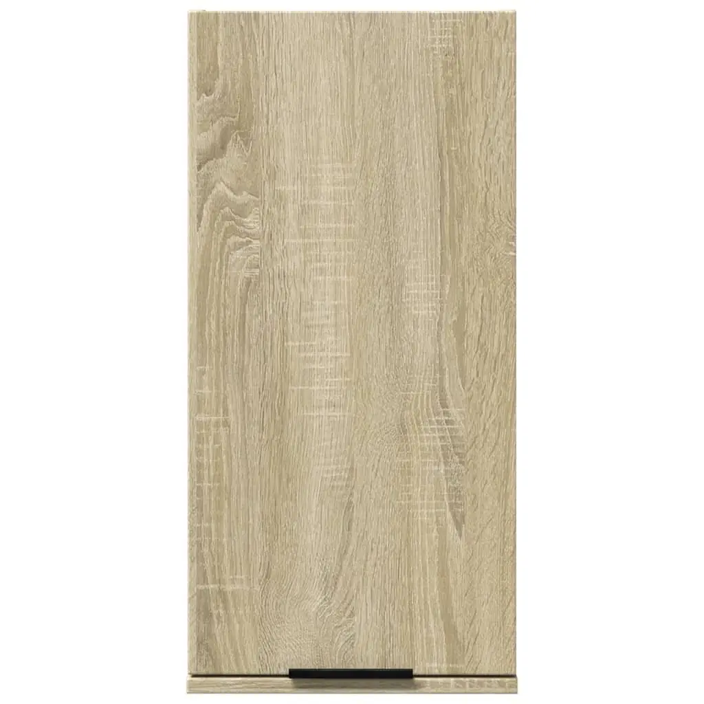 Bathroom Cabinet Wall-Mounted Storage Unit 32W x 20D x 67H cm Brown Sonoma Oak