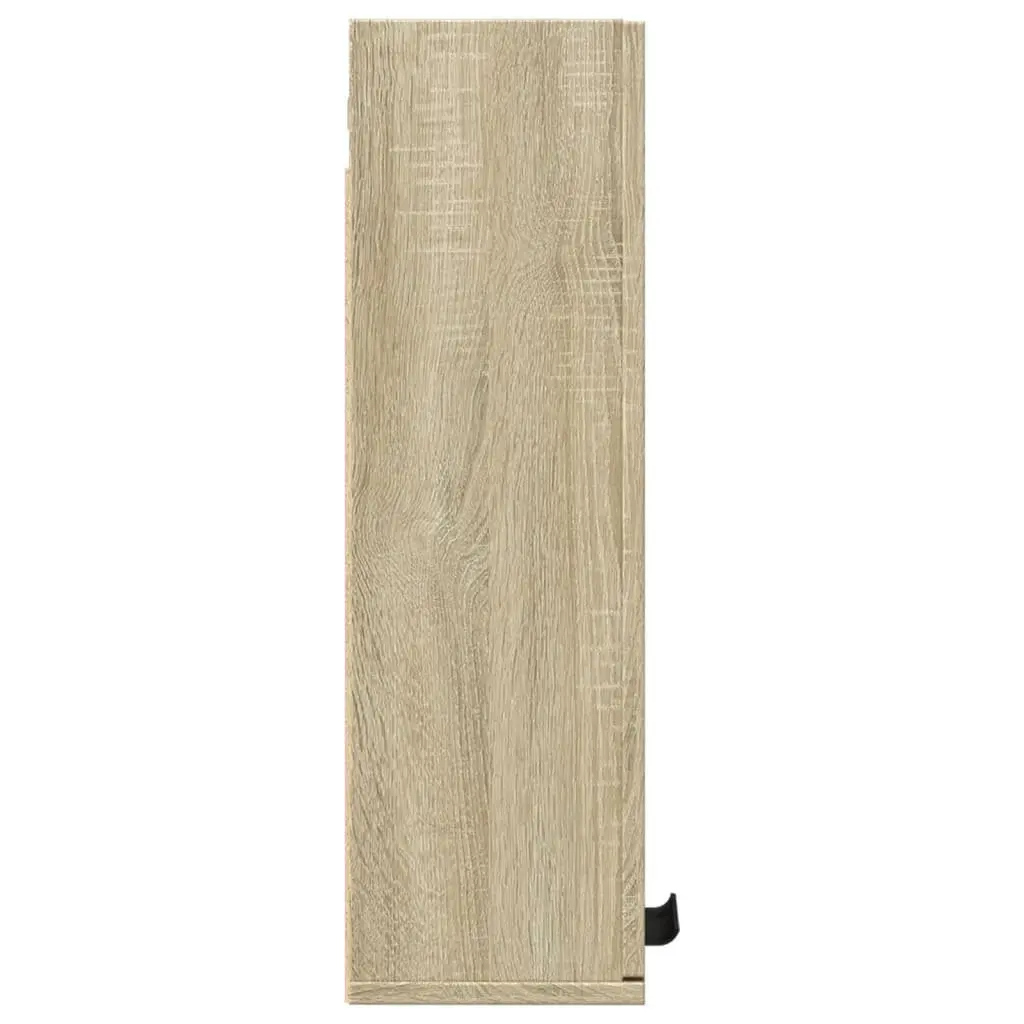 Bathroom Cabinet Wall-Mounted Storage Unit 32W x 20D x 67H cm Brown Sonoma Oak