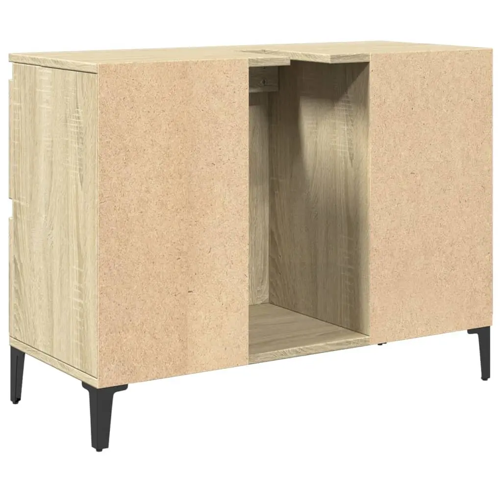 Bathroom Sink Cabinet Vanity Unit Storage Drawers Door Compartment Brown 80W x 33D x 60H cm