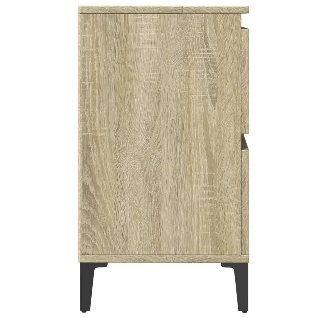 Bathroom Sink Cabinet Vanity Unit Storage Drawers Door Compartment Brown 80W x 33D x 60H cm