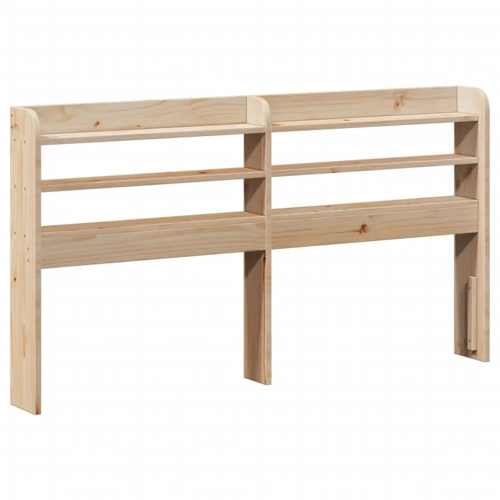 Headboard with Shelves 140cm Storage Bedroom Furniture Freestanding Solid Wood