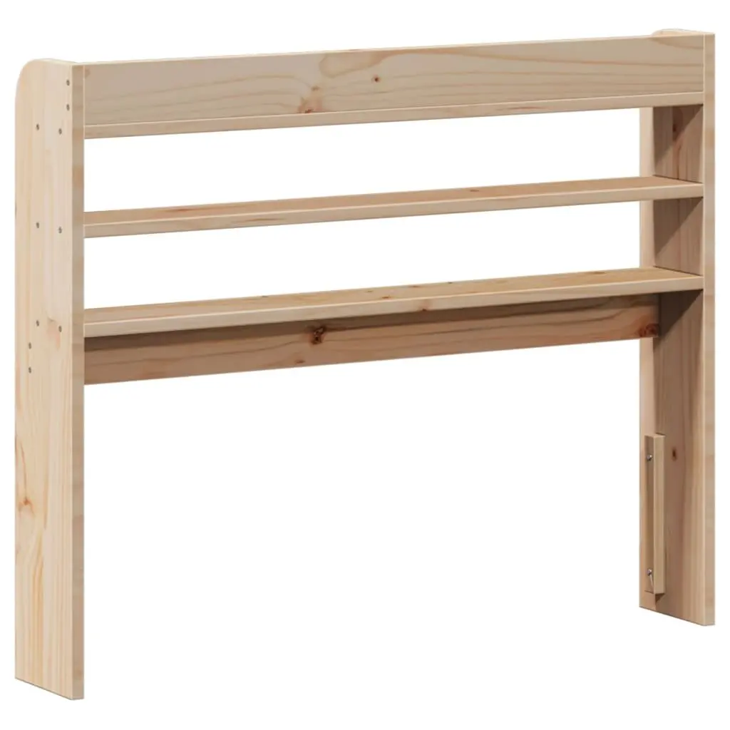 90 cm Pinewood Headboard with Shelves