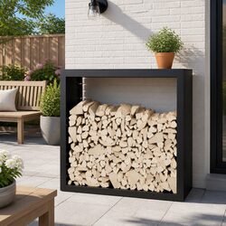 Reliable Steel Firewood Rack for Easy Access