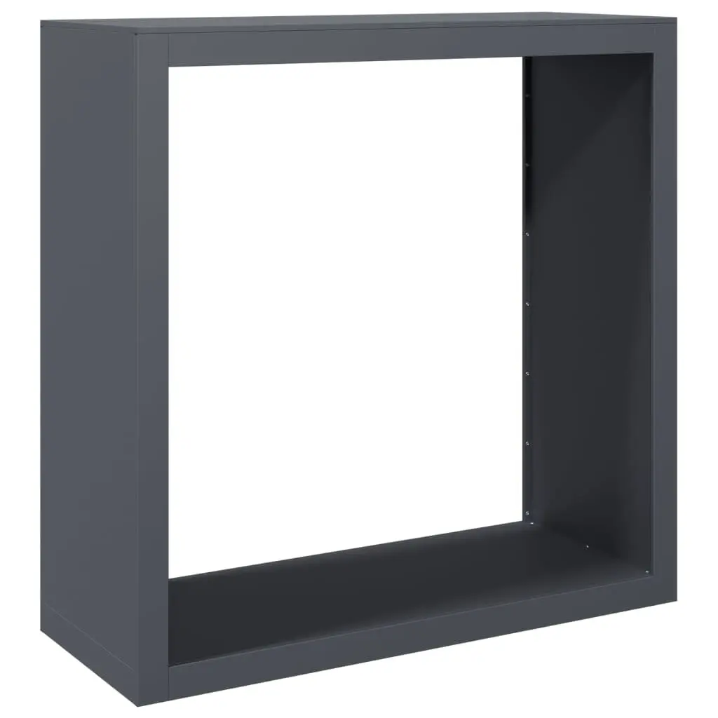 Firewood Rack Log Holder Steel Anthracite 100x40x100cm