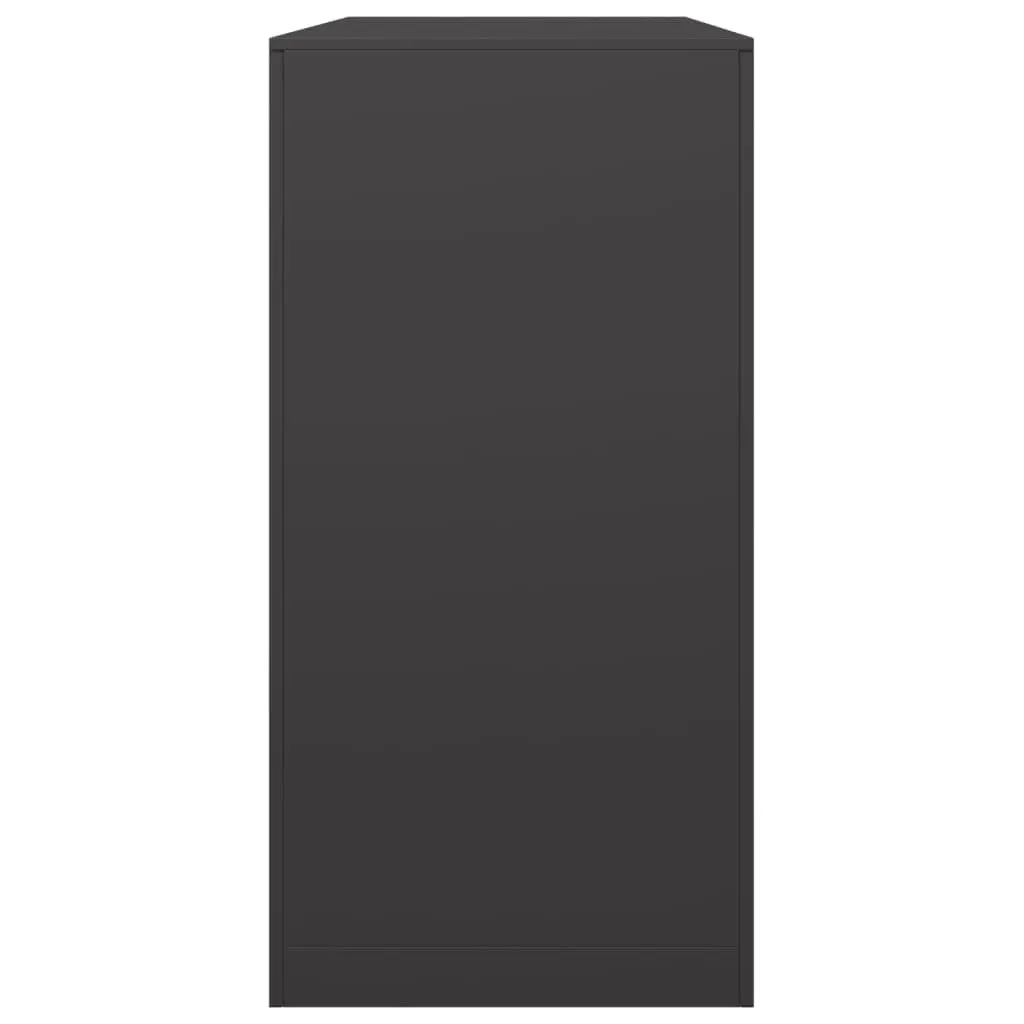 Firewood Rack Log Storage Stand Heavy Duty Steel Black 100 x 40 x 80 cm