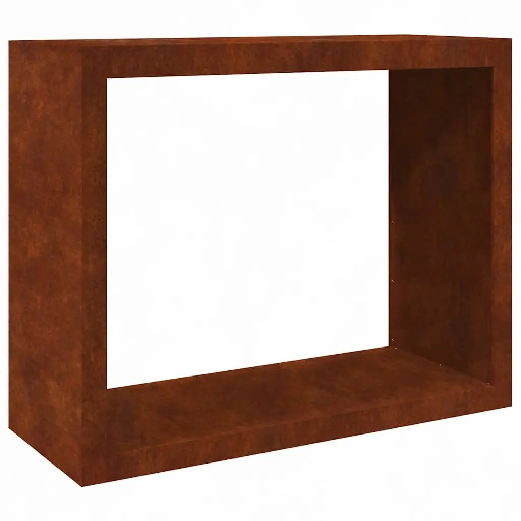 Firewood Rack Log Storage Stand Weathering Steel Brown 100 x 40 x 80 cm