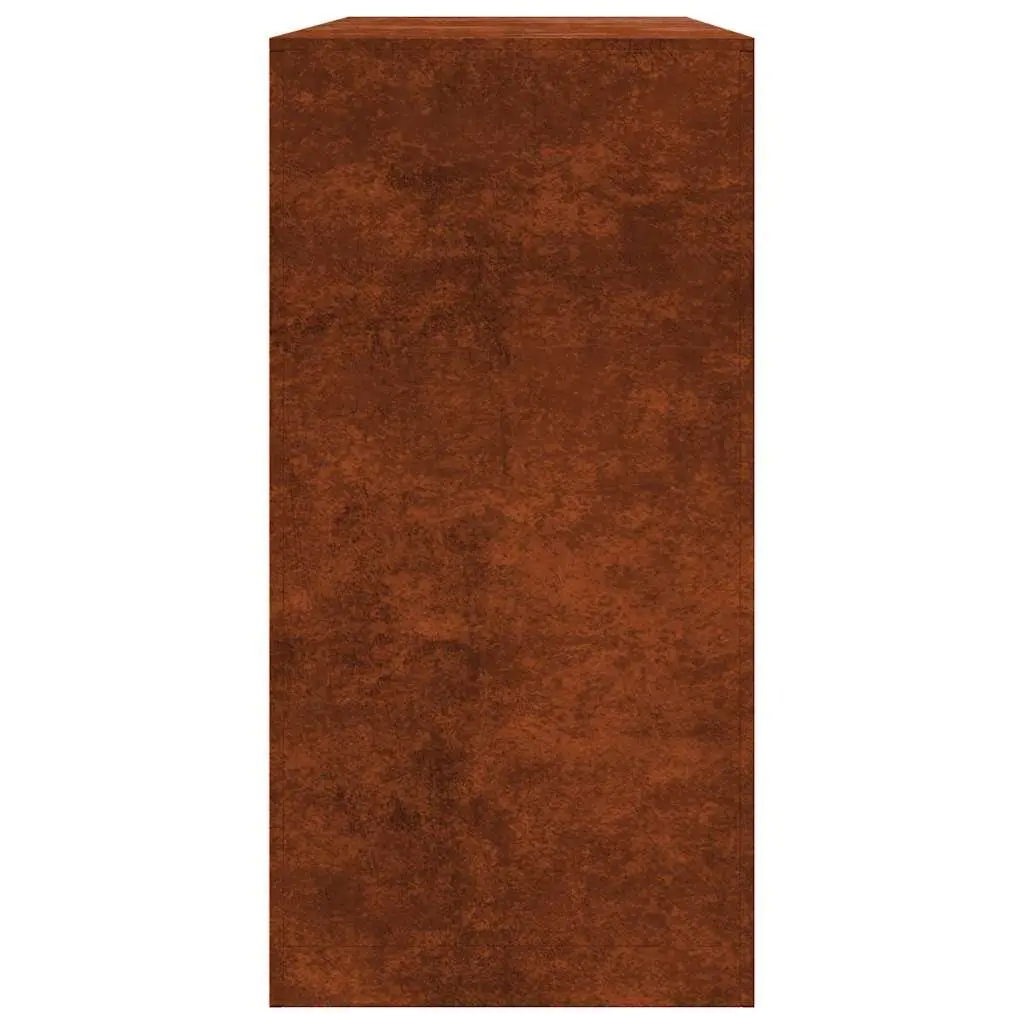 Firewood Rack Log Storage Stand Weathering Steel Brown 100 x 40 x 80 cm