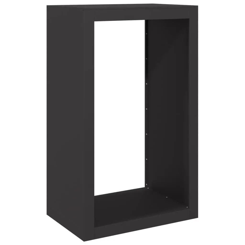 Firewood Rack Log Storage Stand Holder Black Steel 60 x 40 x 100 cm