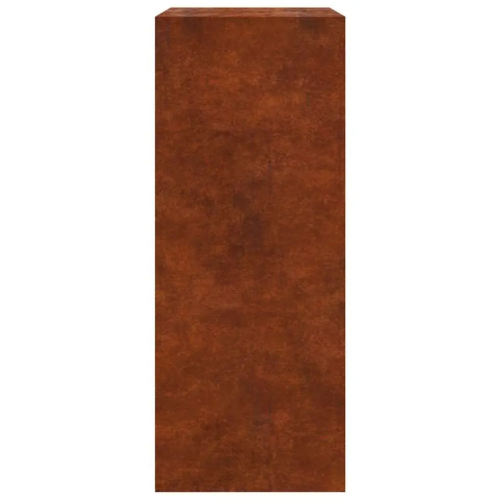Log Holder Firewood Storage Rack Weathering Steel Brown 60x40x100cm Outdoor Fireplace