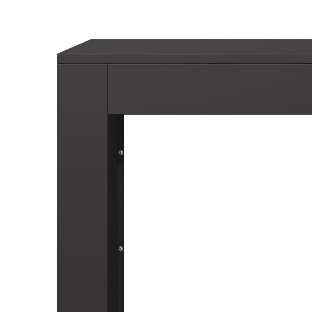Firewood Rack Black Steel Log Holder Storage Stand 60 x 40 x 80 cm