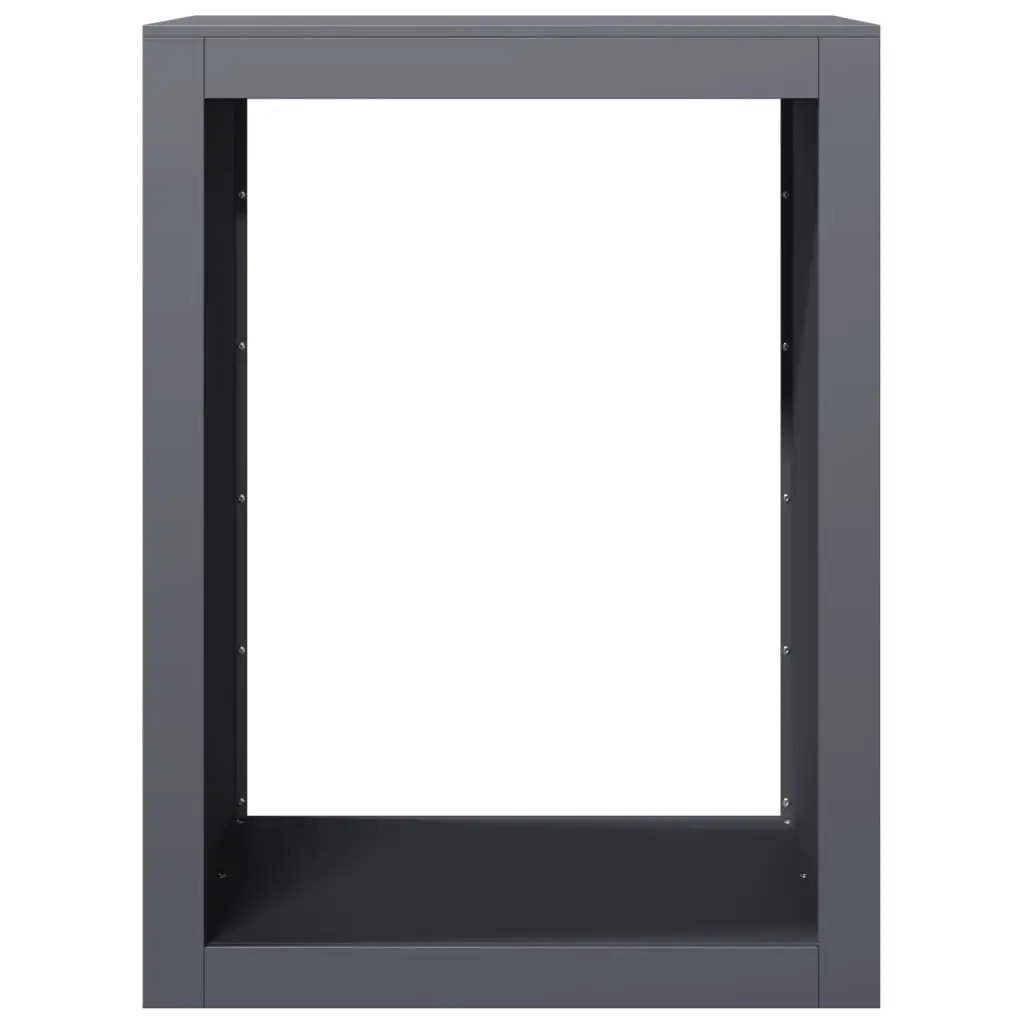 Anthracite Steel Firewood Rack 60x40x80cm
