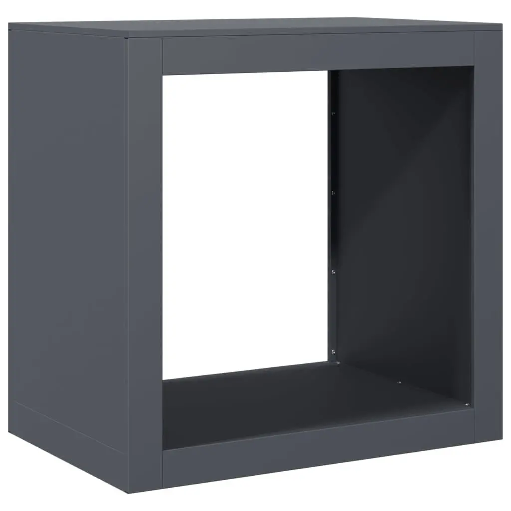 Firewood Rack Storage Log Holder Stand Steel 60 x 40 x 60 cm Anthracite