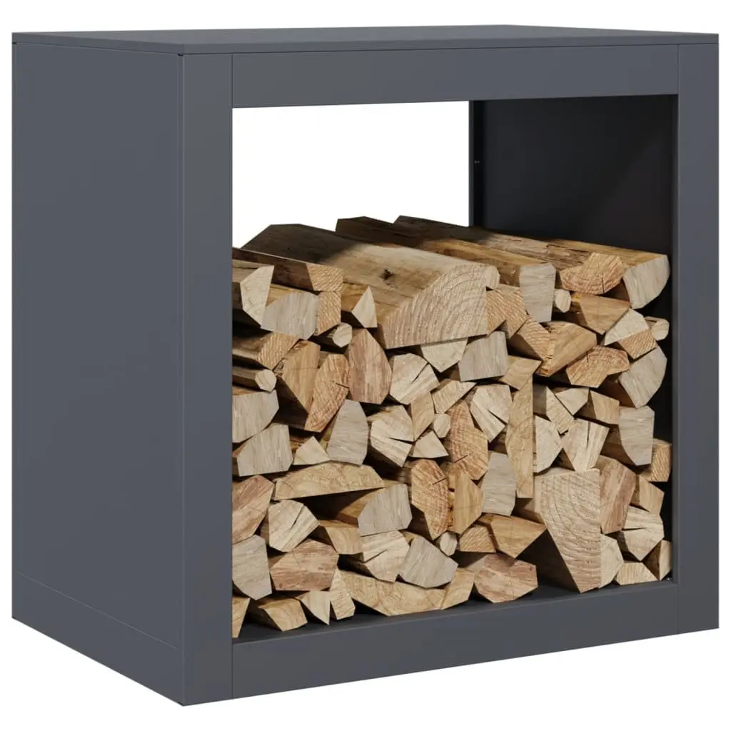 Firewood Rack Storage Log Holder Stand Steel 60 x 40 x 60 cm Anthracite