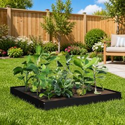 Reliable and Functional Black Steel Garden Bed for Planting