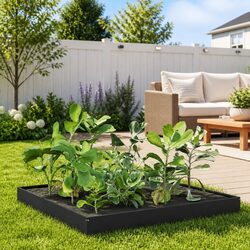 Reliable Anthracite Steel Raised Garden Bed for Gardening