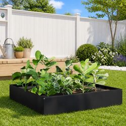 Reliable Black Steel Garden Bed for Lasting Use