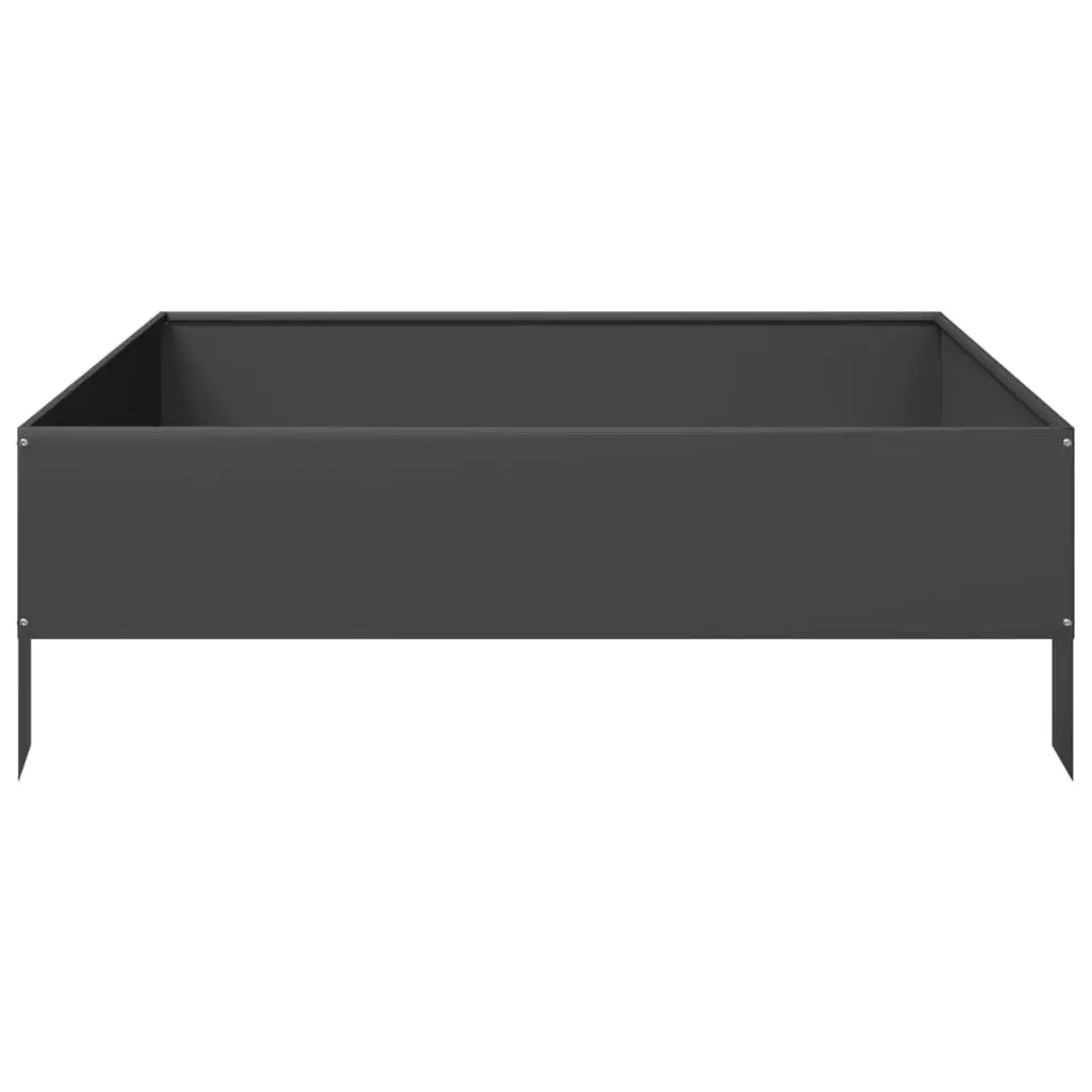 Raised Garden Bed Steel Outdoor Planter 100L x 100W x 33.5H cm Black